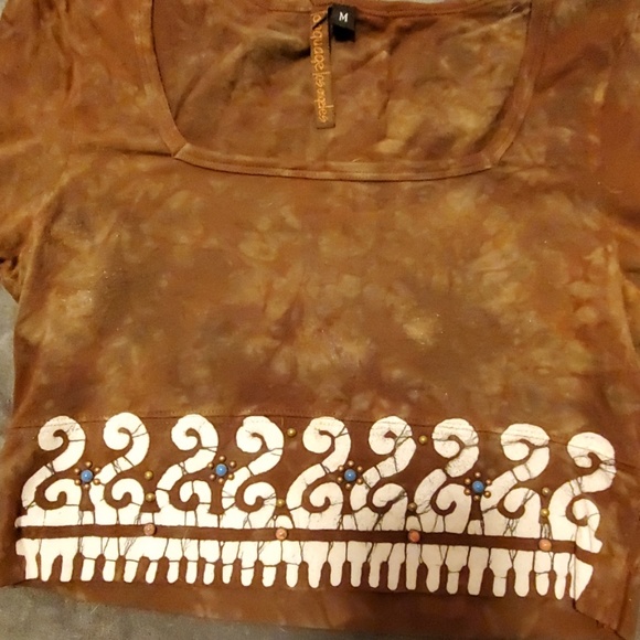 ✌Retro 70s✌style Boho Crop Top  (M) ☆NWT☆ - Picture 2 of 7